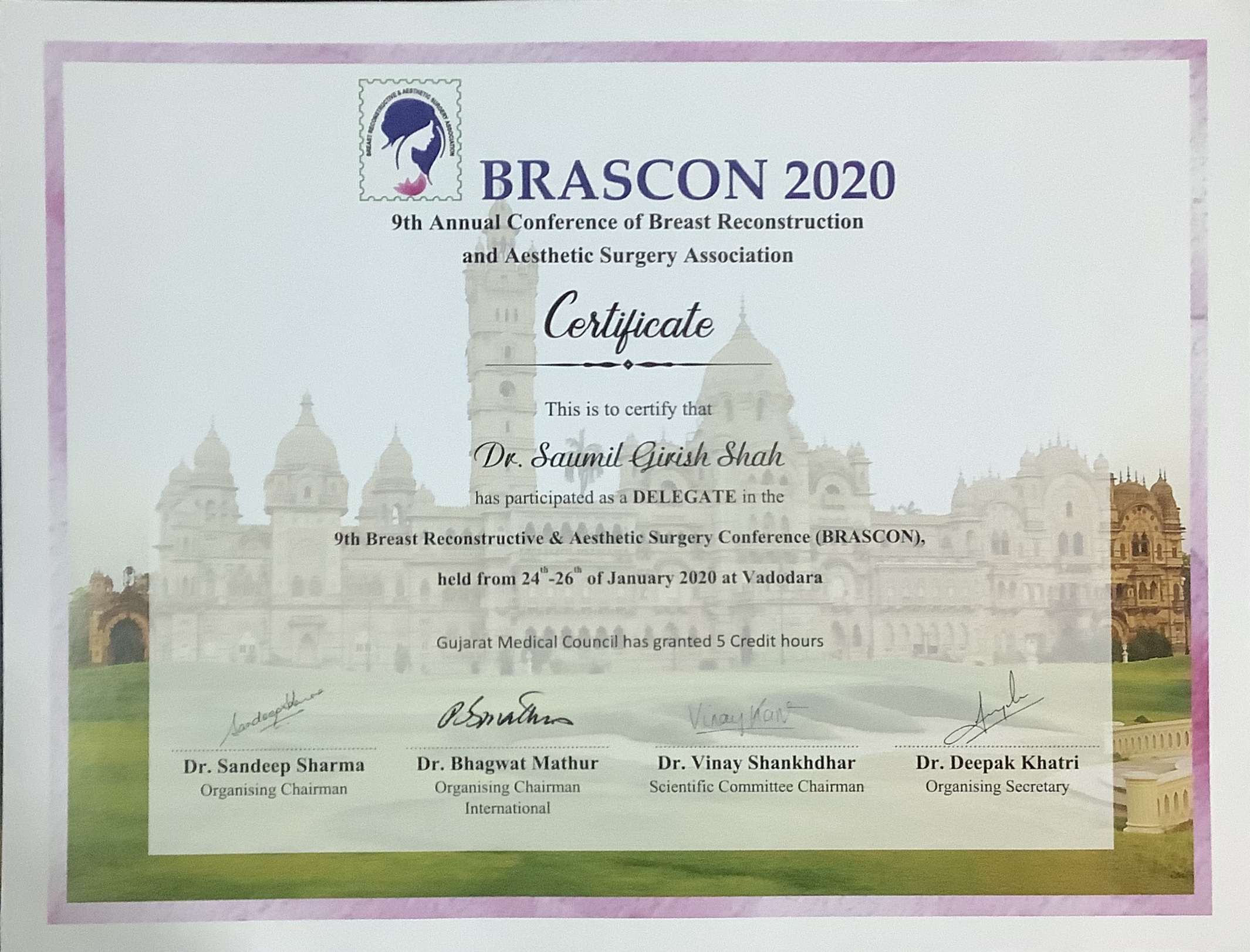 certificate of Brascon 2020