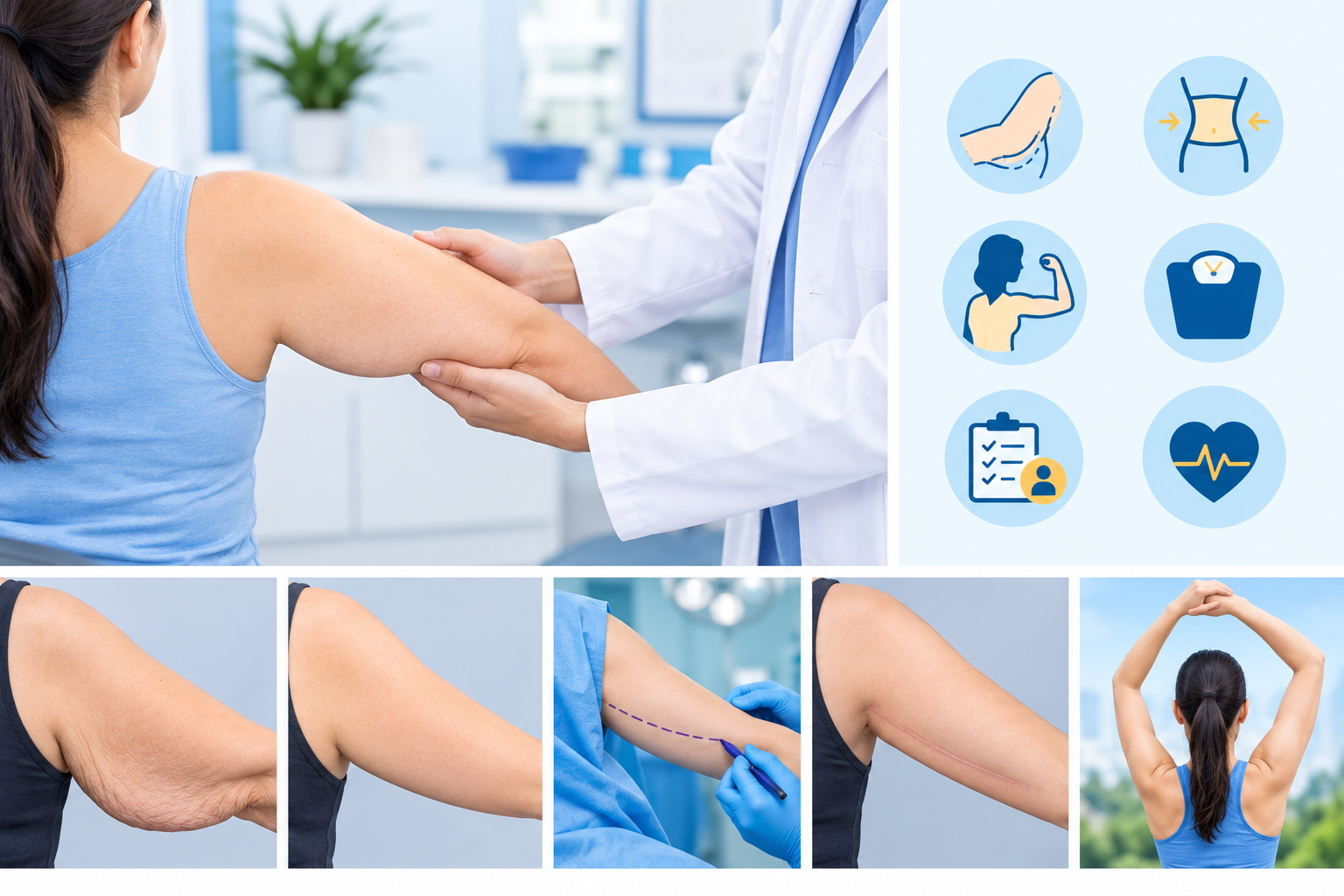 Candidate for arm lift surgery (brachioplasty)