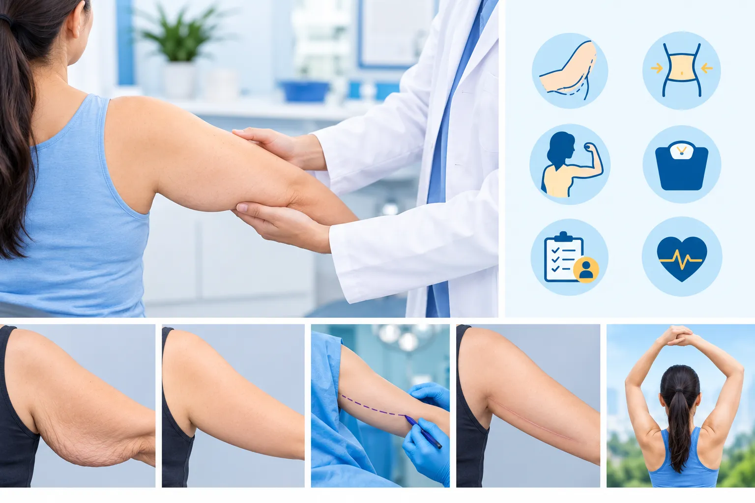 Candidate for arm lift surgery (brachioplasty)