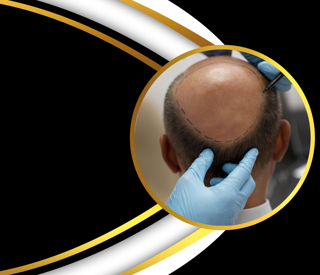 image of highlighting back head surgery area