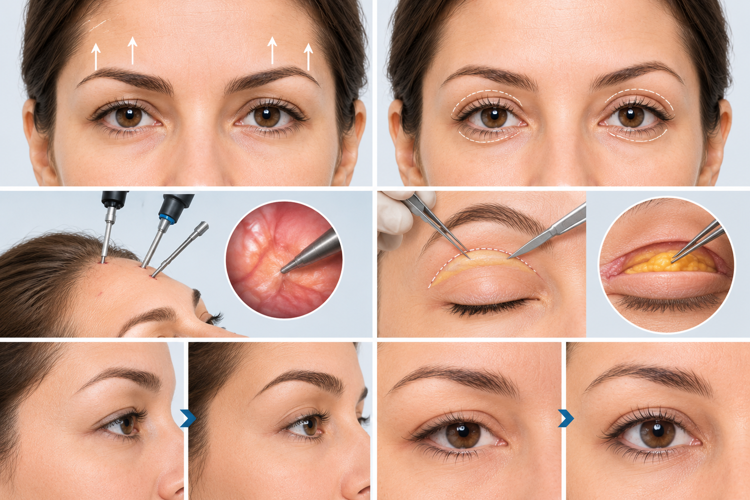 Brow lift vs eyelid surgery