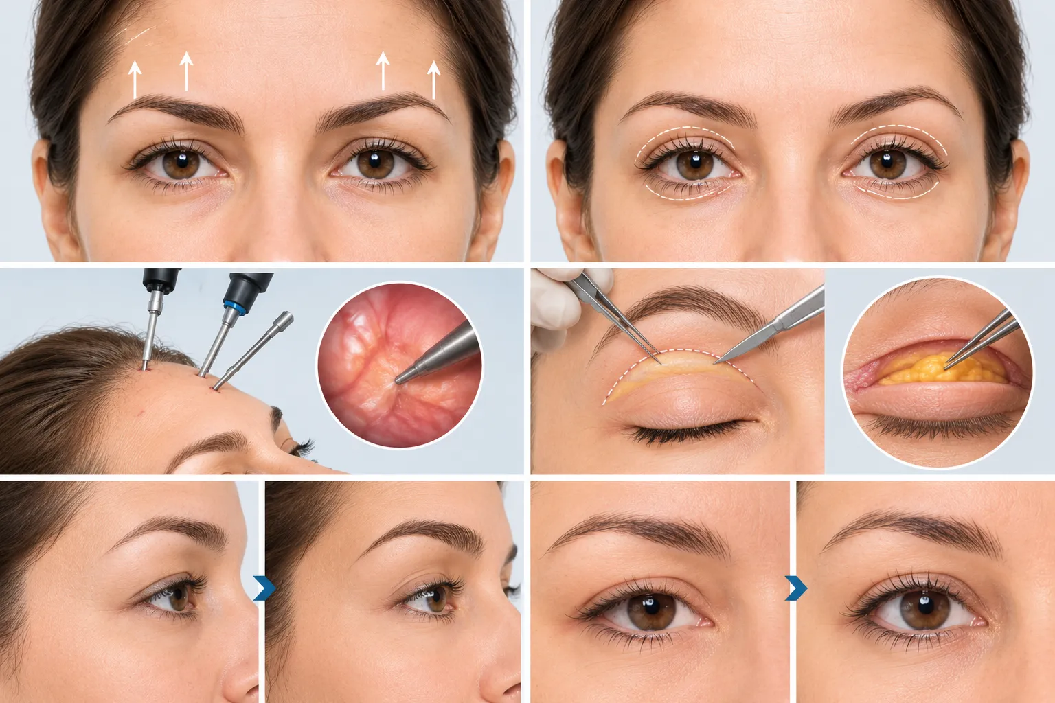 Brow lift vs eyelid surgery