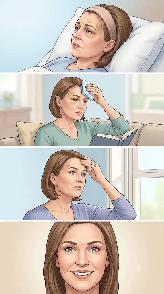 Recovery after eyebrow lift