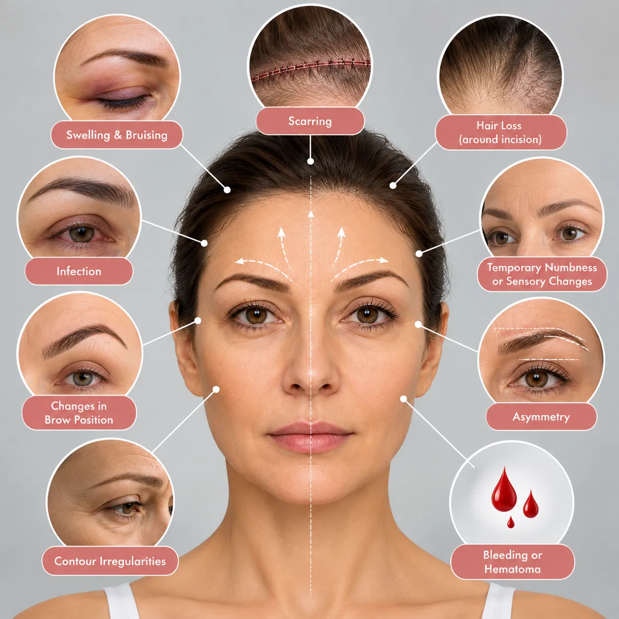 Risks and considerations of brow lift surgery